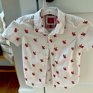 Denim and Flower Boys Santa Shirt size 9/10